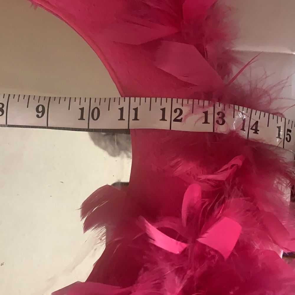 Pink Feather Round Mirror - Picture 7 of 8